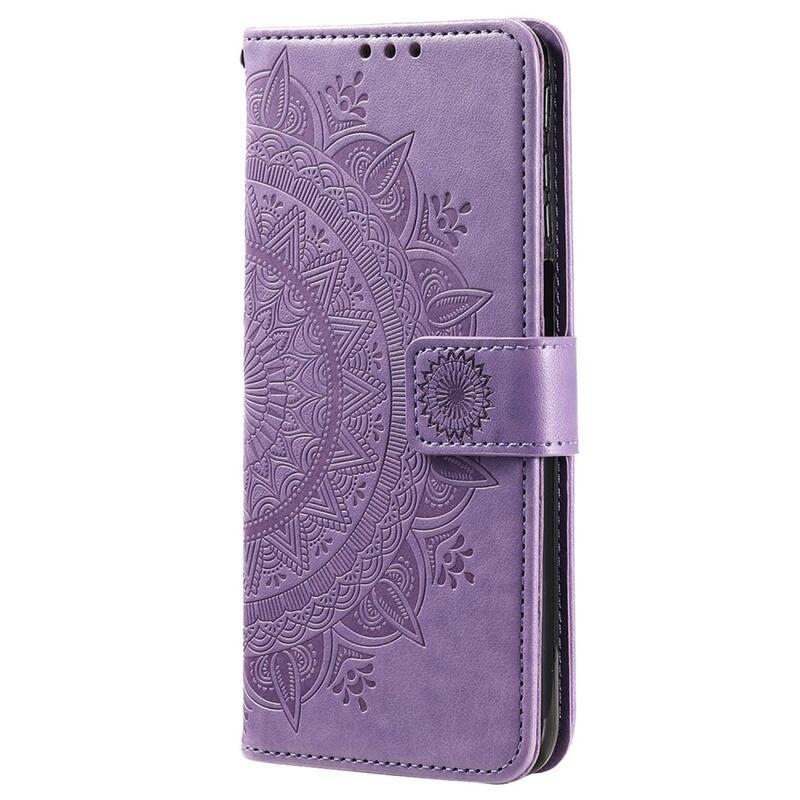Mandala knížkové pouzdro na Xiaomi Redmi 10A - fialové
