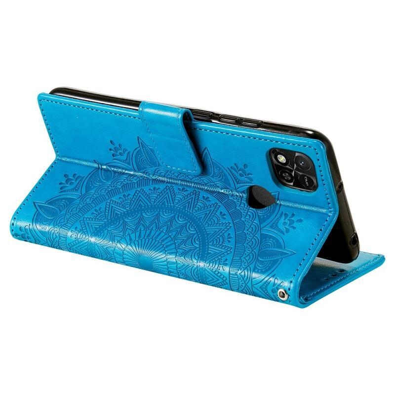 Mandala knížkové pouzdro na Xiaomi Redmi 10A - modré