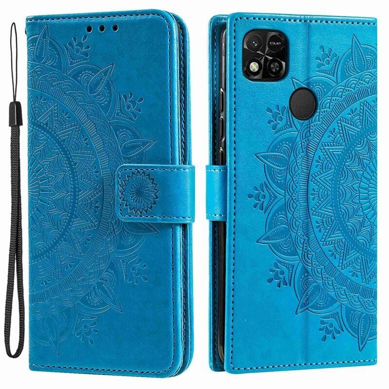 Mandala knížkové pouzdro na Xiaomi Redmi 10A - modré