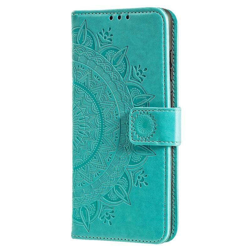 Mandala knížkové pouzdro na Xiaomi Redmi 10A - modrozelené