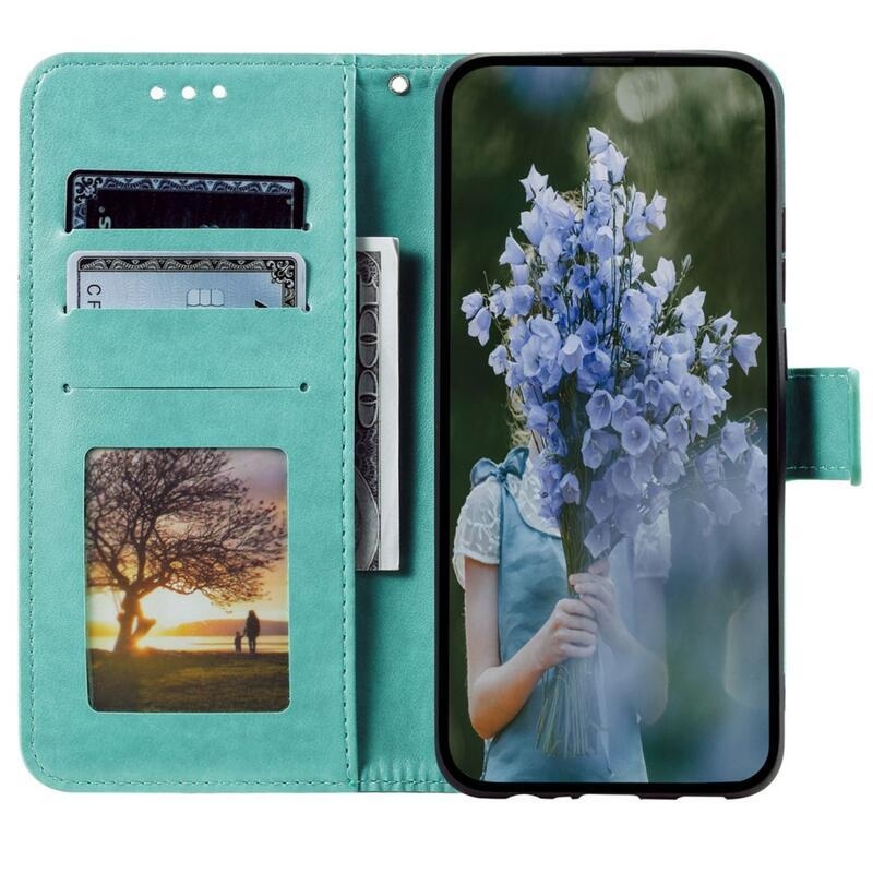 Mandala knížkové pouzdro na Xiaomi Redmi 10A - modrozelené