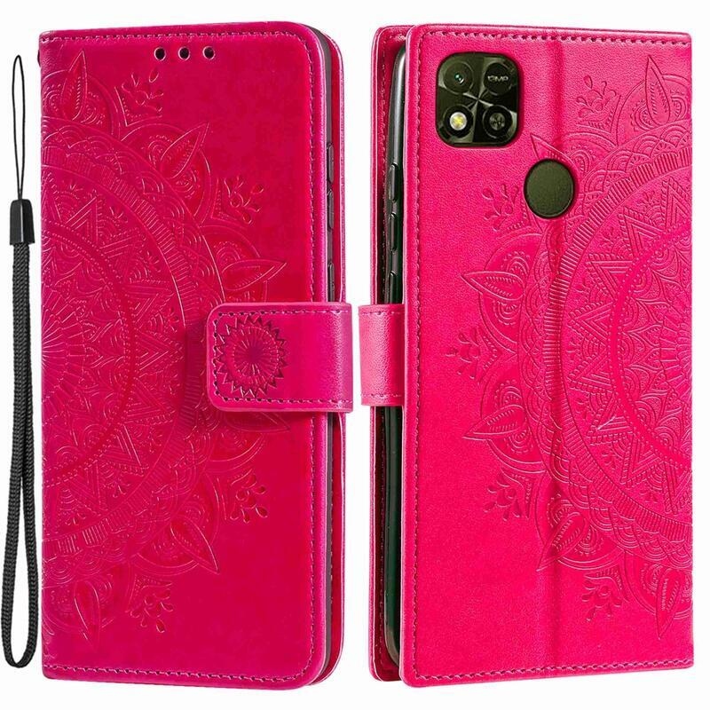 Mandala knížkové pouzdro na Xiaomi Redmi 10A - rose