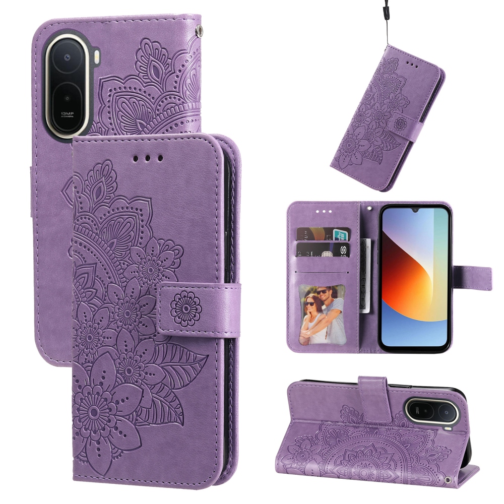 Mandala knížkové pouzdro na Xiaomi Redmi A7 Pro - fialové