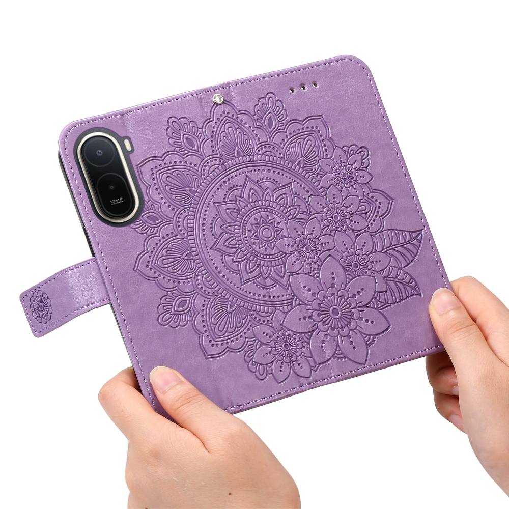 Mandala knížkové pouzdro na Xiaomi Redmi A7 Pro - fialové