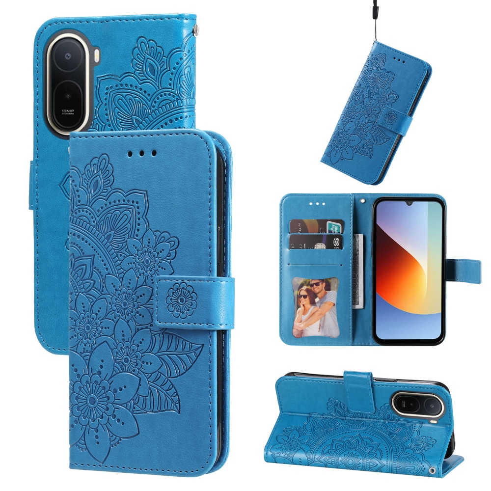 Mandala knížkové pouzdro na Xiaomi Redmi A7 Pro - modré