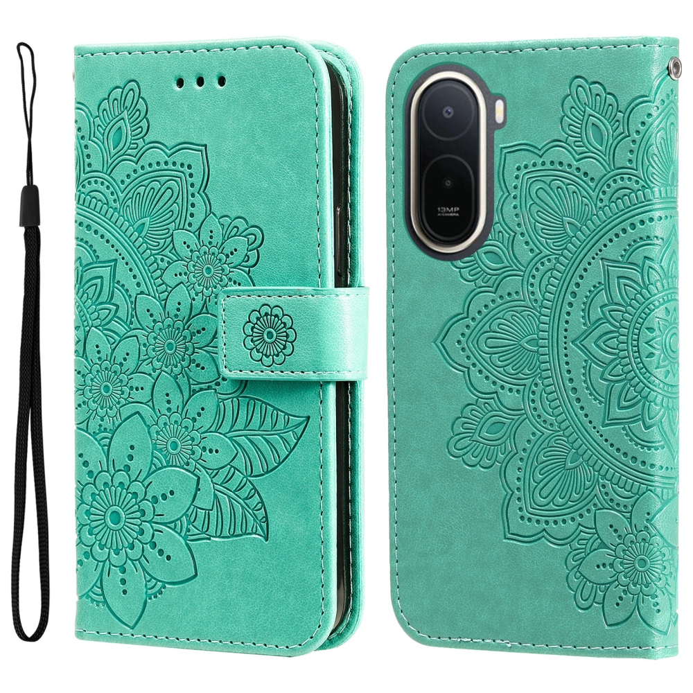 Mandala knížkové pouzdro na Xiaomi Redmi A7 Pro - modrozelené