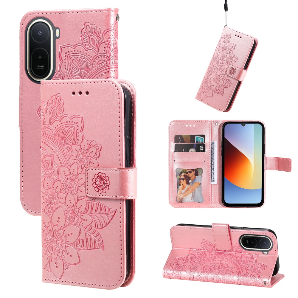 Mandala knížkové pouzdro na Xiaomi Redmi A7 Pro - růžové