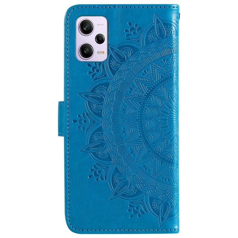 Mandala knížkové pouzdro na Xiaomi Redmi Note 12 Pro+ 5G - modré