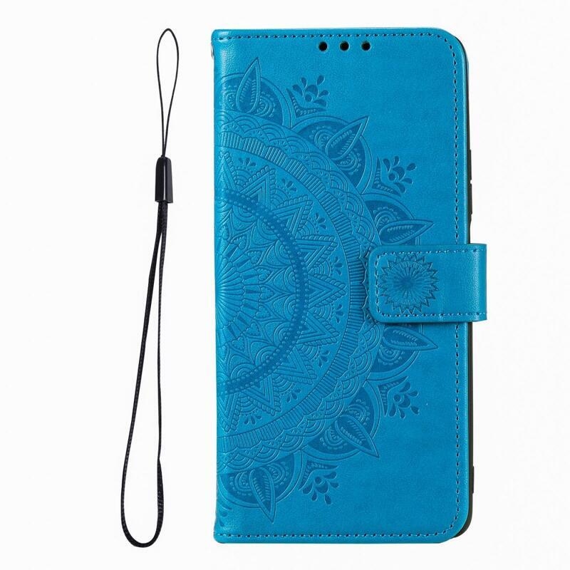 Mandala knížkové pouzdro na Xiaomi Redmi Note 12 Pro+ 5G - modré
