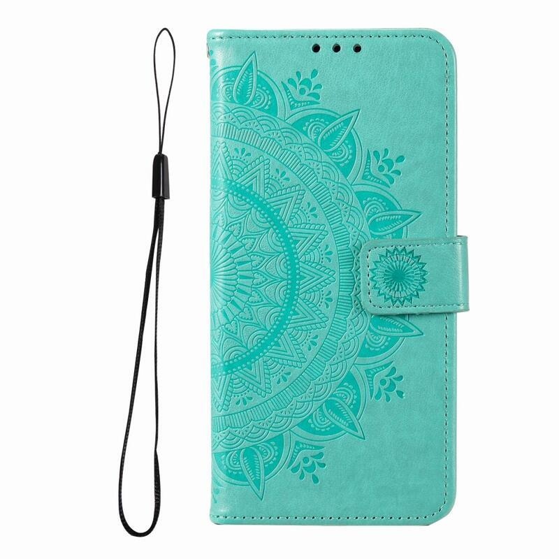 Mandala knížkové pouzdro na Xiaomi Redmi Note 12 Pro+ 5G - modrozelené