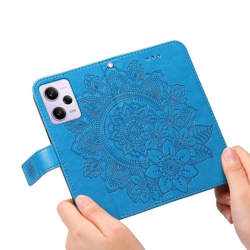 Mandala knížkové pouzdro na Xiaomi Redmi Note 12 Pro 5G/Poco X5 Pro 5G - modré