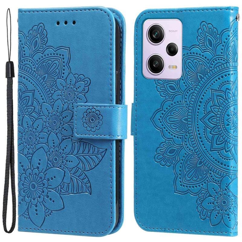 Mandala knížkové pouzdro na Xiaomi Redmi Note 12 Pro 5G/Poco X5 Pro 5G - modré