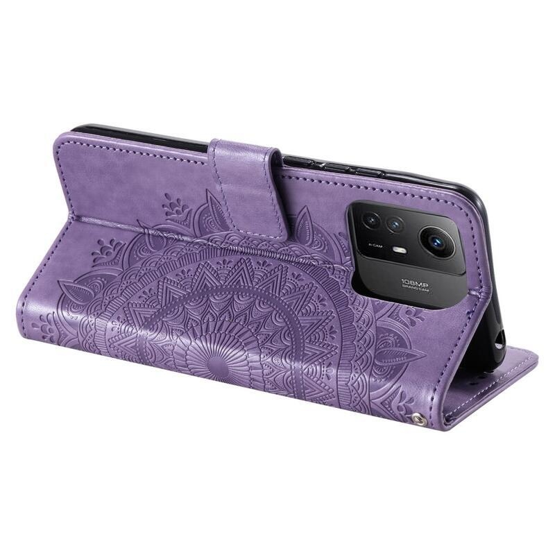 Mandala knížkové pouzdro na Xiaomi Redmi Note 12S - fialové