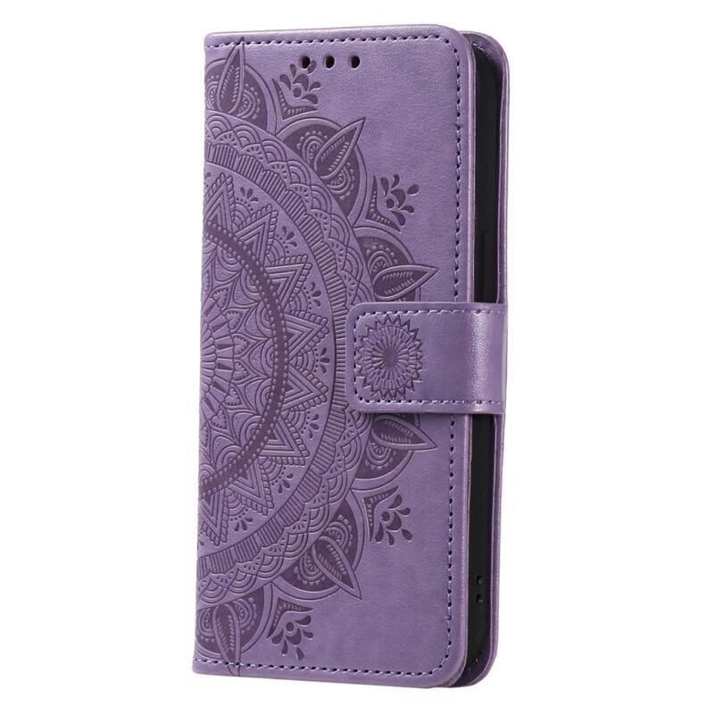 Mandala knížkové pouzdro na Xiaomi Redmi Note 12S - fialové