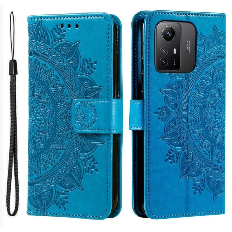 Mandala knížkové pouzdro na Xiaomi Redmi Note 12S - modré
