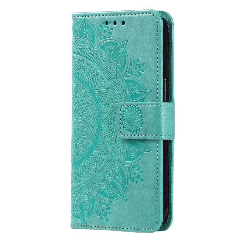 Mandala knížkové pouzdro na Xiaomi Redmi Note 12S - modrozelené