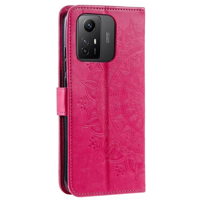 Mandala knížkové pouzdro na Xiaomi Redmi Note 12S - rose