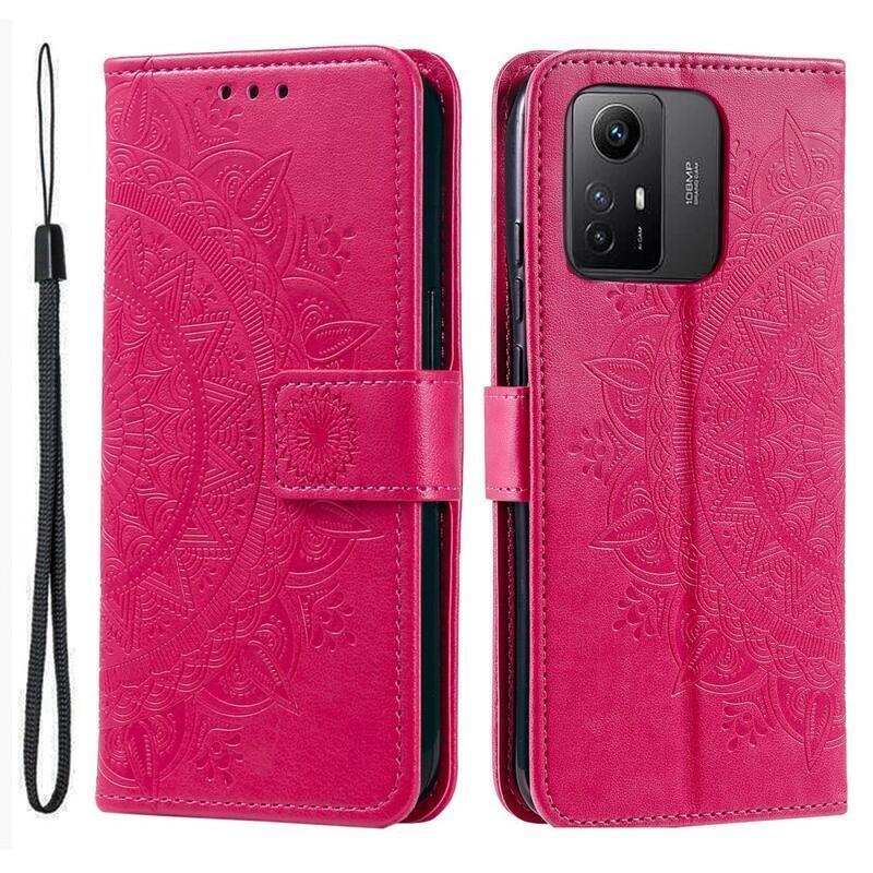 Mandala knížkové pouzdro na Xiaomi Redmi Note 12S - rose