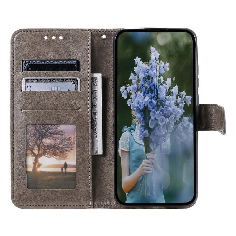 Mandala knížkové pouzdro na Xiaomi Redmi Note 12S - šedé
