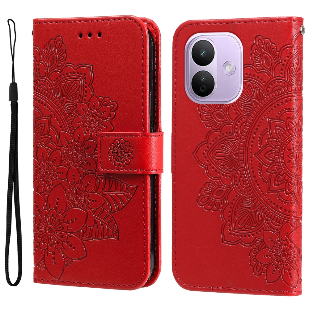 Mandala knížkové pouzdro na Xiaomi Redmi Note 17 Pro 5G - červené