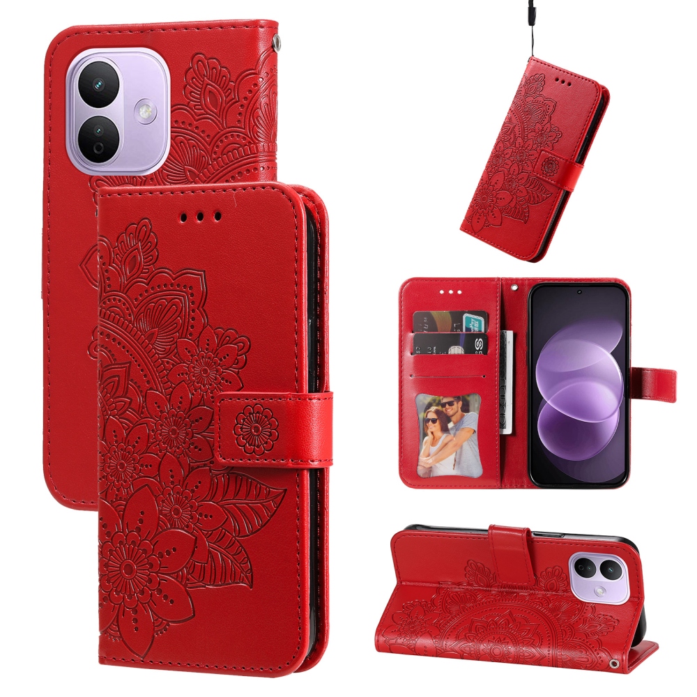 Mandala knížkové pouzdro na Xiaomi Redmi Note 17 Pro 5G - červené