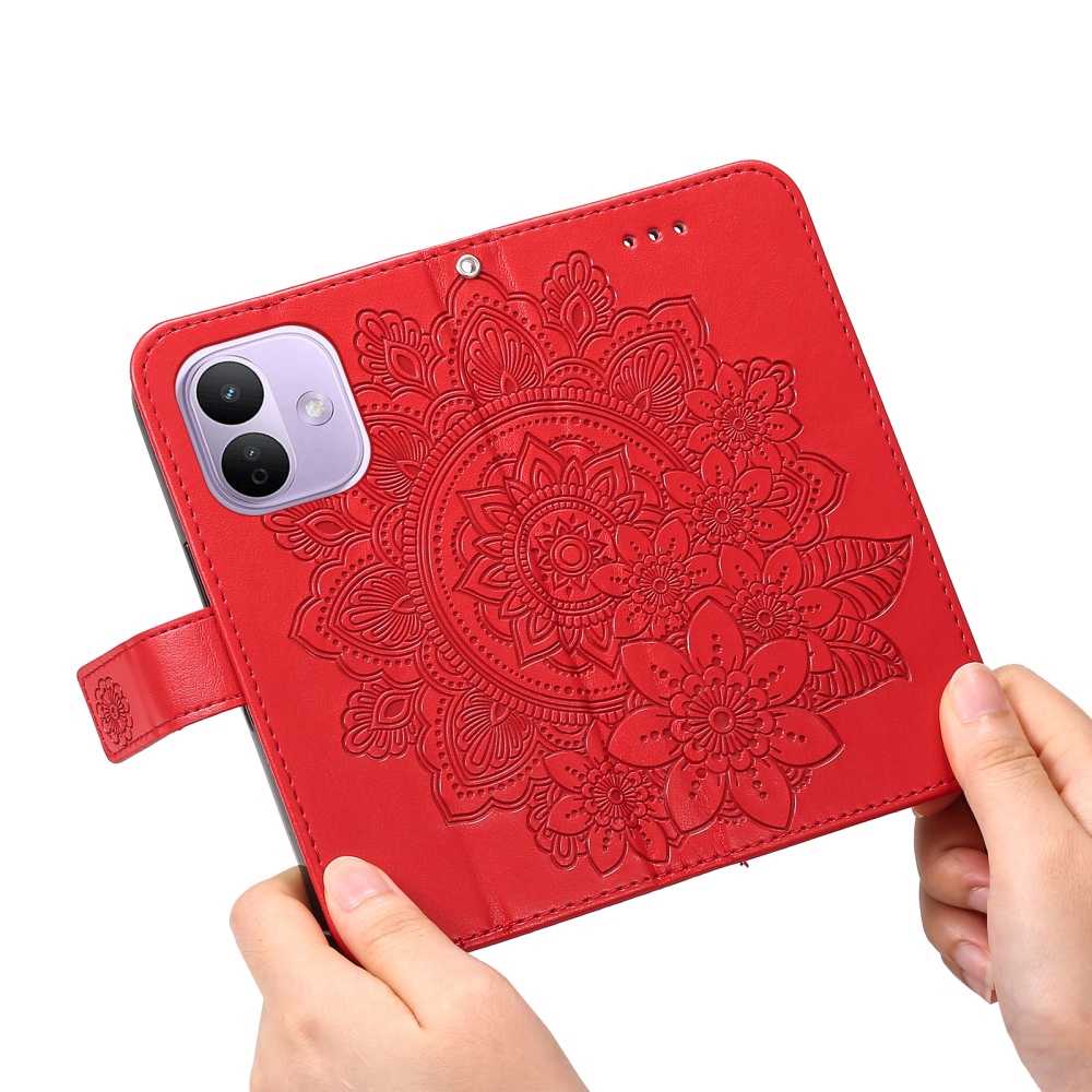 Mandala knížkové pouzdro na Xiaomi Redmi Note 17 Pro 5G - červené