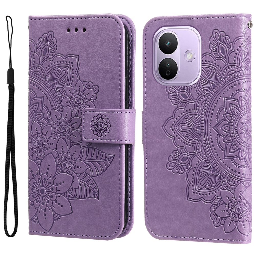 Mandala knížkové pouzdro na Xiaomi Redmi Note 17 Pro 5G - fialové