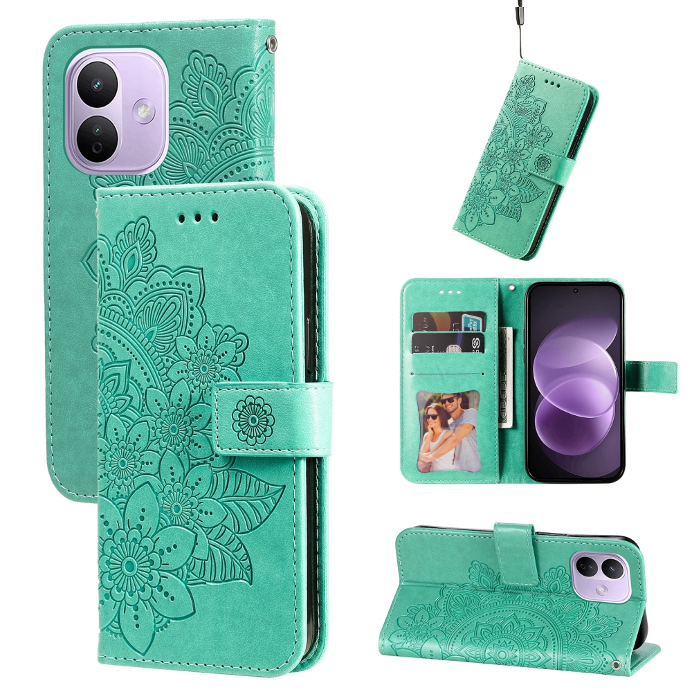 Mandala knížkové pouzdro na Xiaomi Redmi Note 17 Pro 5G - modrozelené