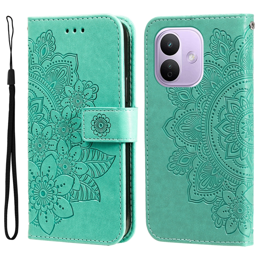 Mandala knížkové pouzdro na Xiaomi Redmi Note 17 Pro 5G - modrozelené