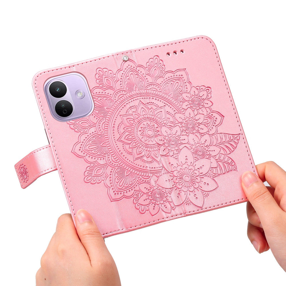 Mandala knížkové pouzdro na Xiaomi Redmi Note 17 Pro 5G - růžové