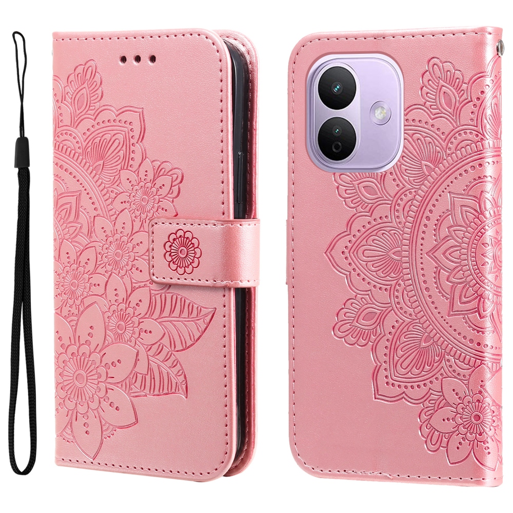 Mandala knížkové pouzdro na Xiaomi Redmi Note 17 Pro 5G - růžové