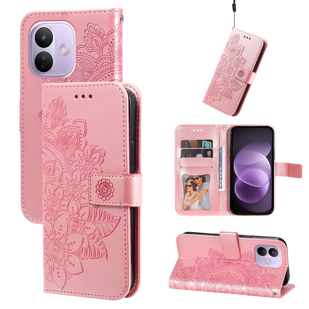 Mandala knížkové pouzdro na Xiaomi Redmi Note 17 Pro 5G - růžové