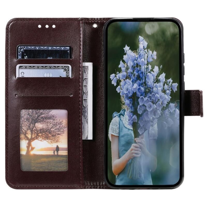 Mandala peněženkové pouzdro na mobil Nokia C21 Plus - hnědé