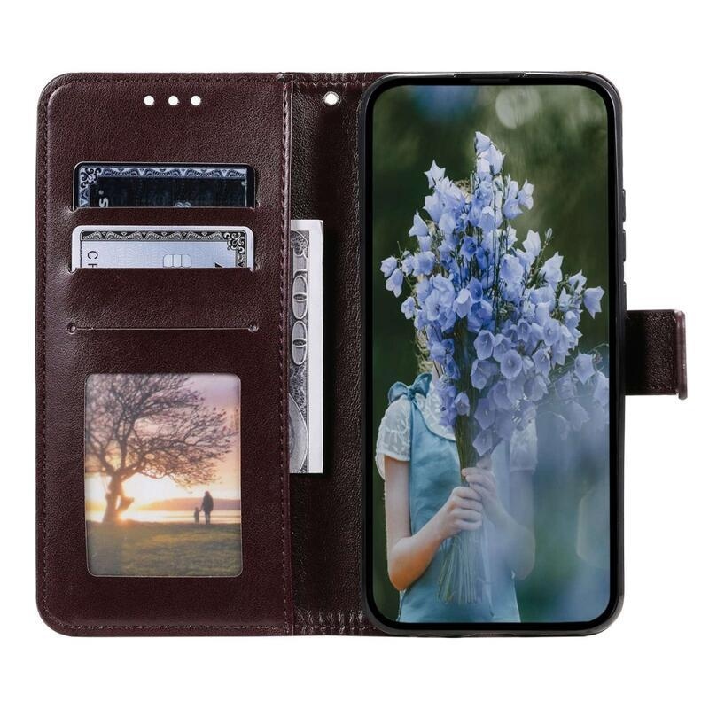 Mandala PU kožené peněženkové pouzdro na mobil Samsung Galaxy M13 4G - hnědé