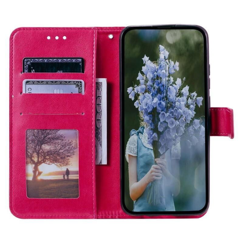 Mandala PU kožené peněženkové pouzdro na mobil Samsung Galaxy M13 4G - rose