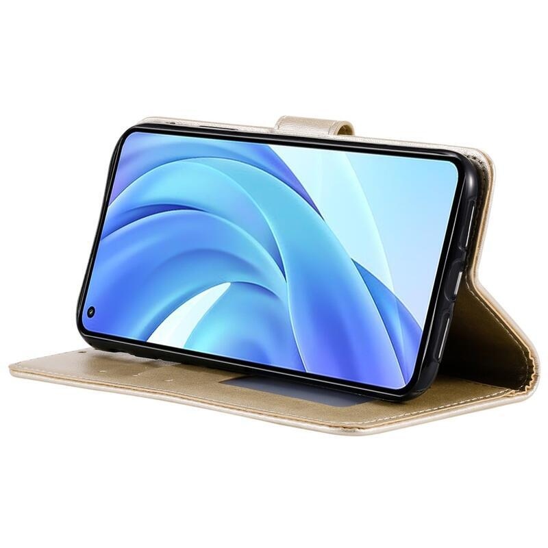 Mandala PU kožené peněženkové pouzdro na mobil Xiaomi Mi 11 Lite 4G/5G/11 Lite 5G NE - zlaté