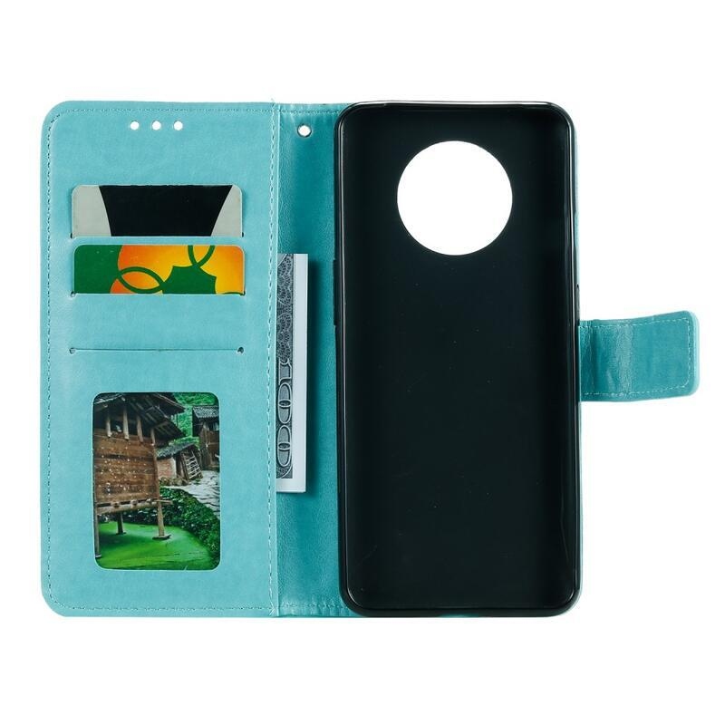 Mandala PU kožené peněženkové pouzdro na mobil Xiaomi Redmi Note 9T 5G - zelené
