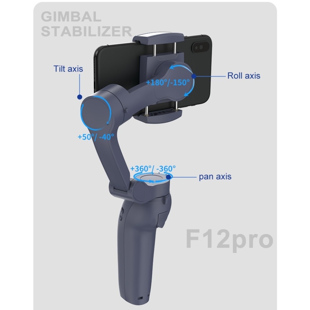 F12 Pro 3osý gimbal stabilizátor na mobil s AI sledováním