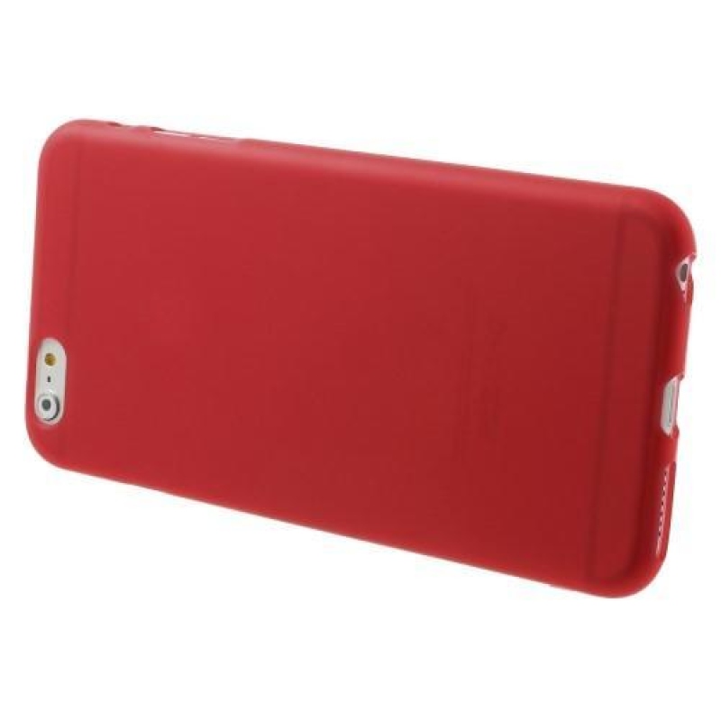Matný gelový obal na iPhone 6s Plus a 6 Plus - červený