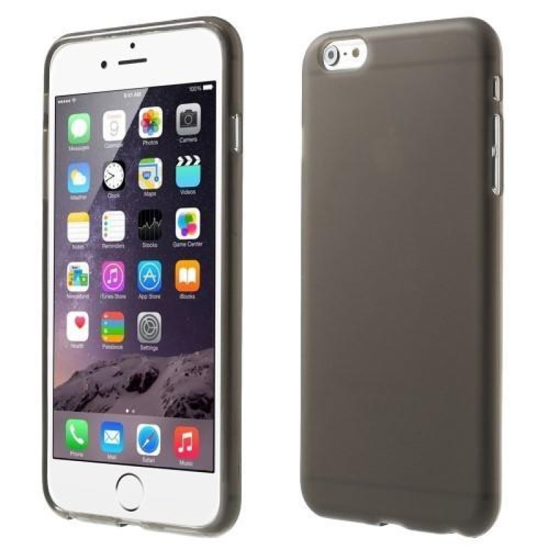 Matný gelový obal na iPhone 6s Plus a 6 Plus - šedý