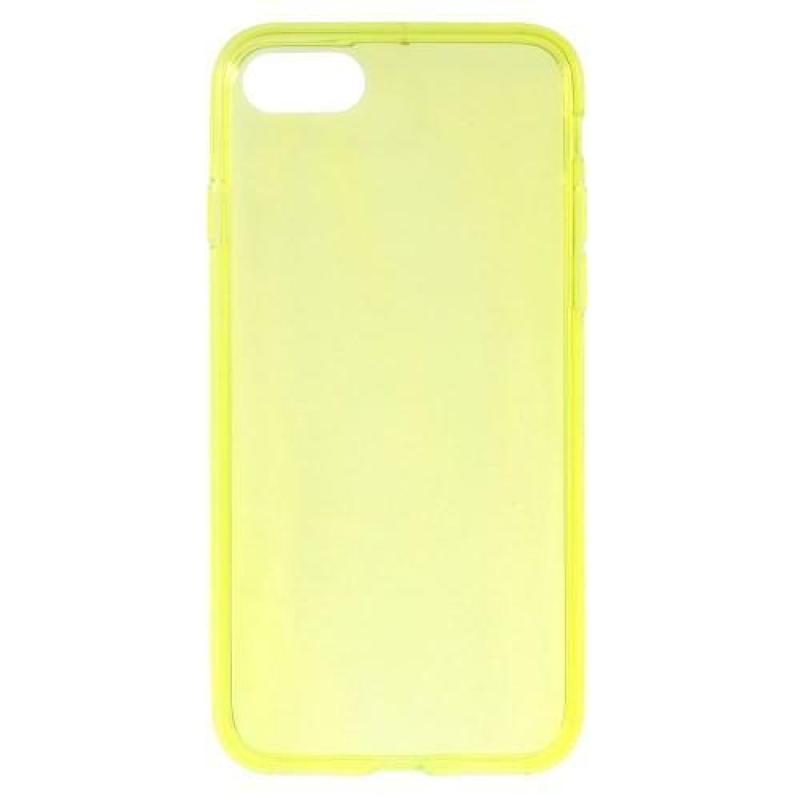 Matný gelový obal na iPhone 8 a iPhone 7 - žlutý
