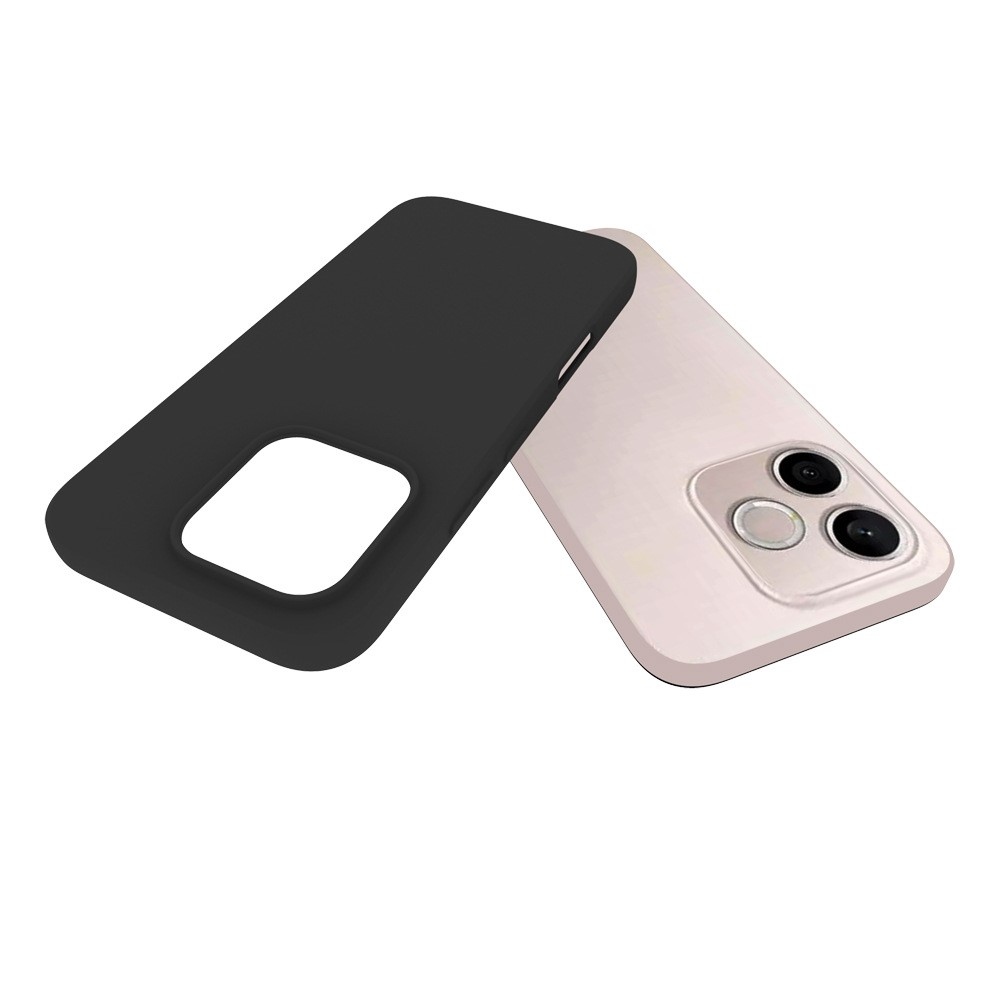 Matný gelový obal na mobil Honor 600 Lite 5G - černý