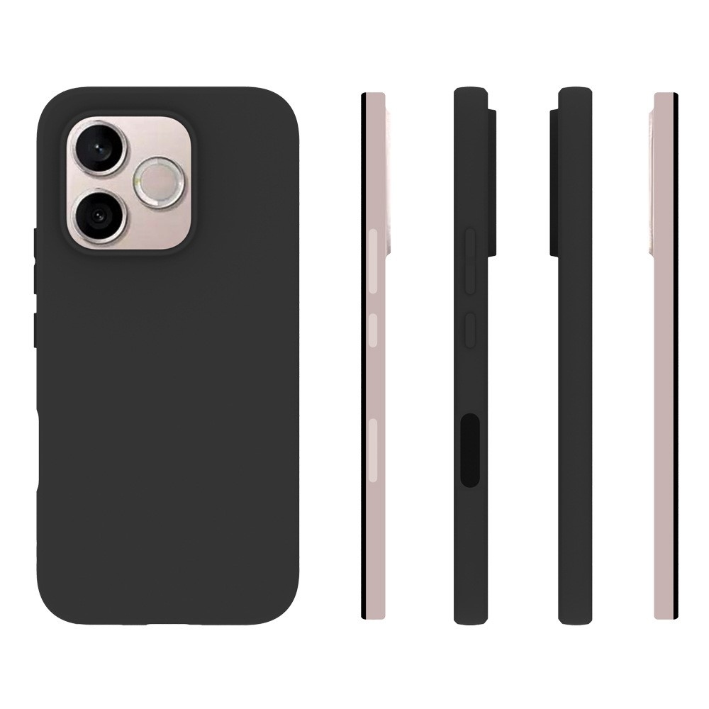 Matný gelový obal na mobil Honor 600 Lite 5G - černý