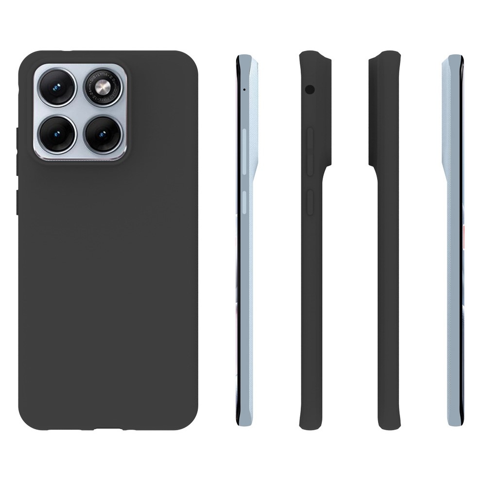 Matný gelový obal na mobil Motorola Edge 70 Fusion 5G - černý