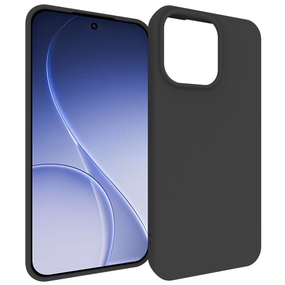 Matný gelový obal na mobil Oppo Reno 15 FS 5G - černý