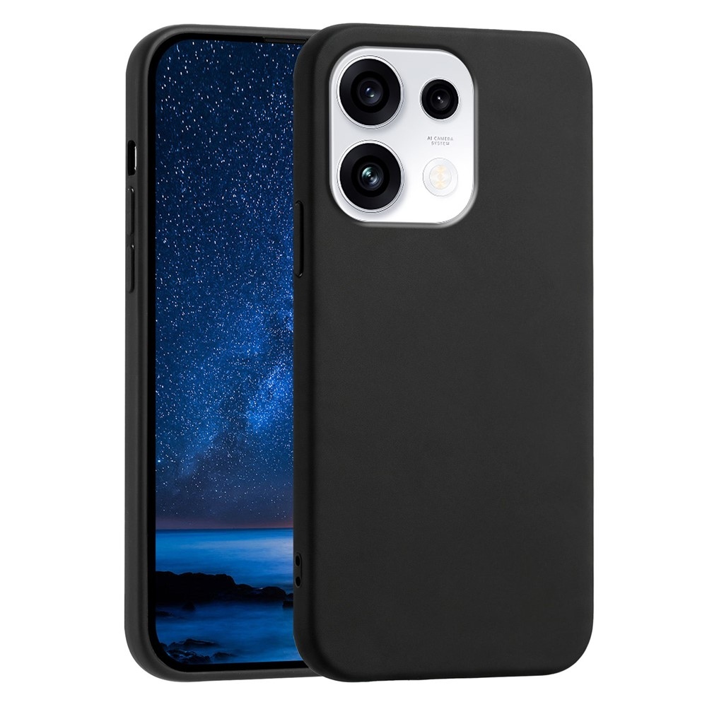 Matný gelový obal na mobil Oppo Reno 16 FS 5G - černý