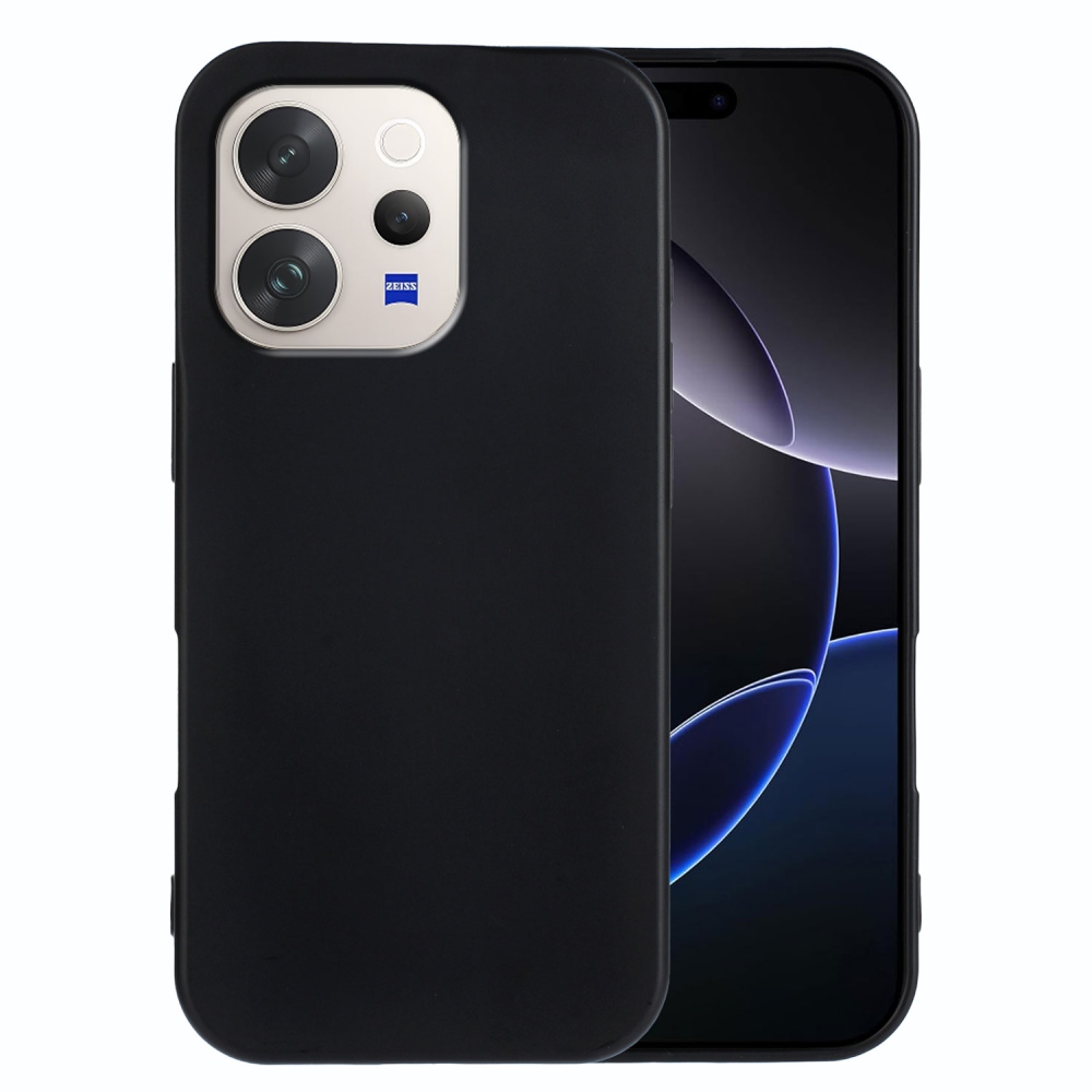 Matný gelový obal na mobil Vivo V70 5G - černý