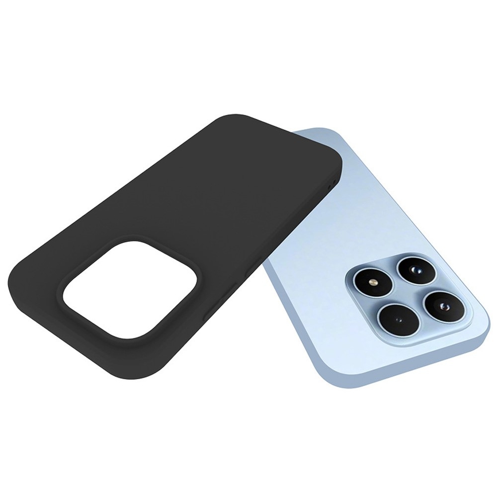 Matný gelový obal na mobil Xiaomi 17 - černý