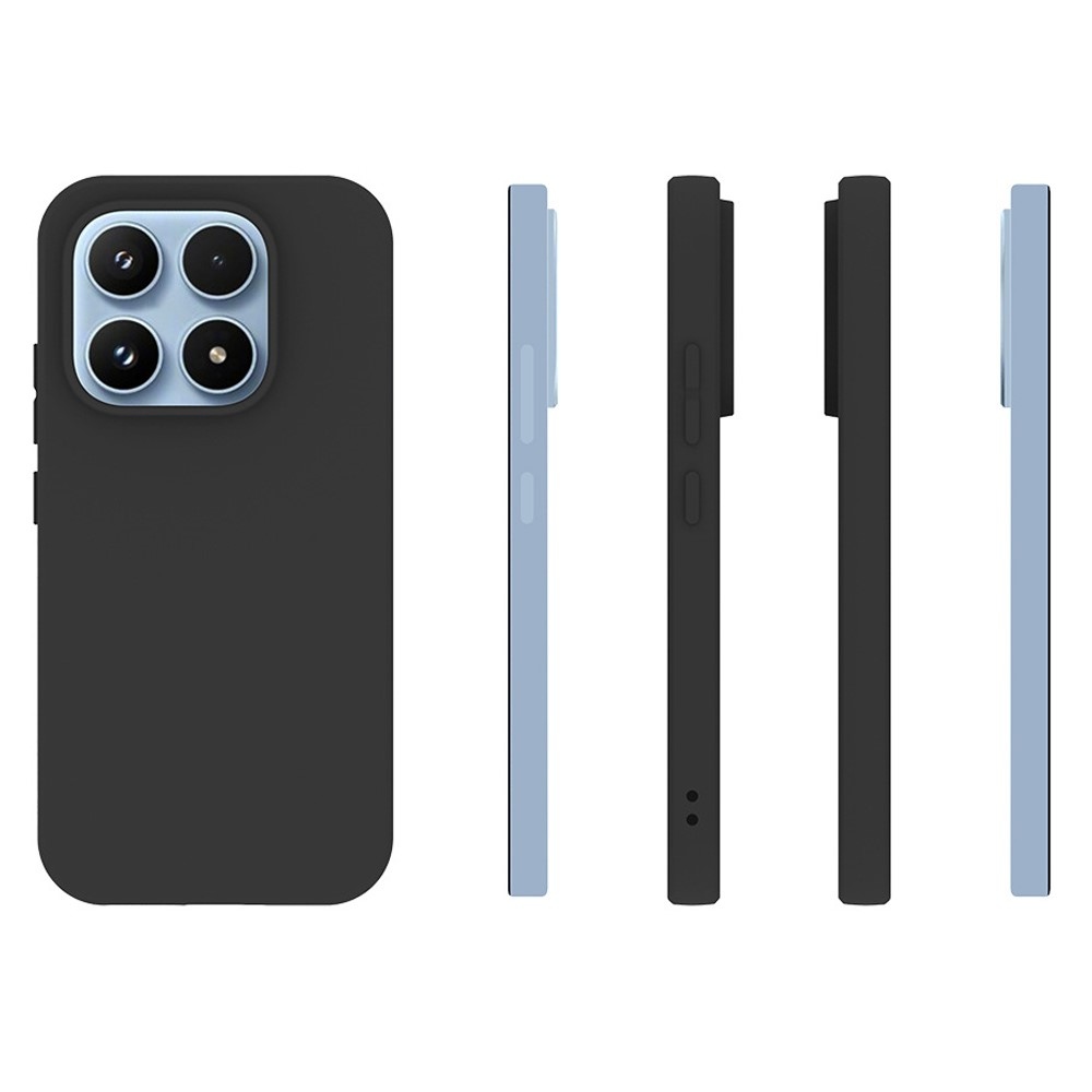 Matný gelový obal na mobil Xiaomi 17 - černý