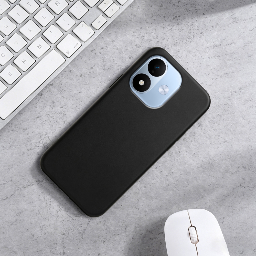 Matný gelový obal na mobil Xiaomi Redmi Note 17 4G/5G - černý